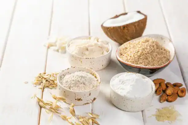 Comparativa de harinas sin gluten: almendra, coco, teff, sorgo y garbanzo